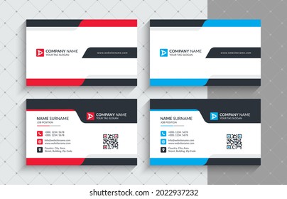 Double sided Creative and Modern Business Card Design. Name Card Template. editable Business Card Vector. Stationery Design, Print Template, Vector illustration Graphic.