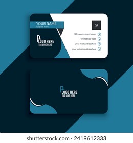 Plantilla de tarjeta de visita de retrato creativo de doble cara.