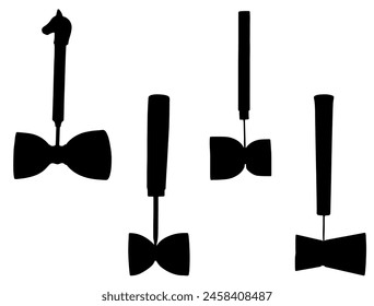 Arte vectorial de silueta de jigger de doble cara