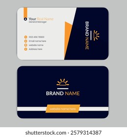 Double sided minimalist and creative round business card template