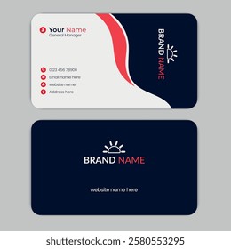 Double sided minimalist and creative round business card template