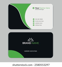 Double sided minimalist and creative round business card template