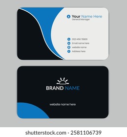 Double sided minimalist and creative round business card template