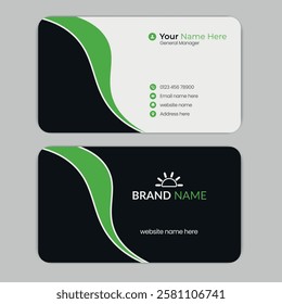 Double sided minimalist and creative round business card template