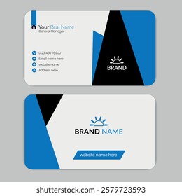 Double sided minimalist round corner business card template