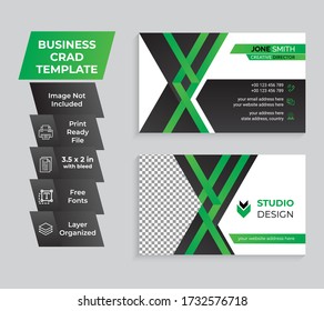 Double sided Modern Business Card Template Design