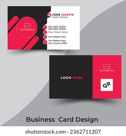 Double sided modern business card template layout. Modern Creative and Clean Business Card Template.
Modern simple clean business card template design. Two-sided business card. Vector illustration.