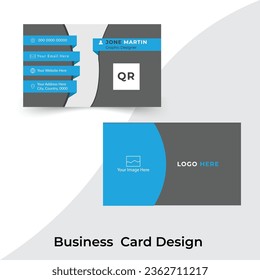 Double sided modern business card template layout. Modern Creative and Clean Business Card Template.
Modern simple clean business card template design. Two-sided business card. Vector illustration.