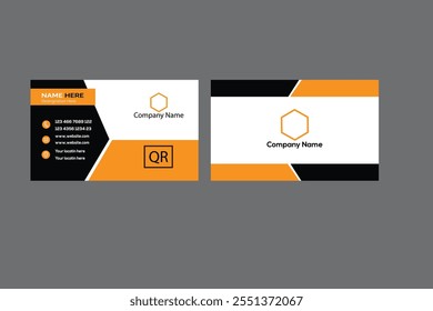 Double -sided modern business card and creative clean business card and template.