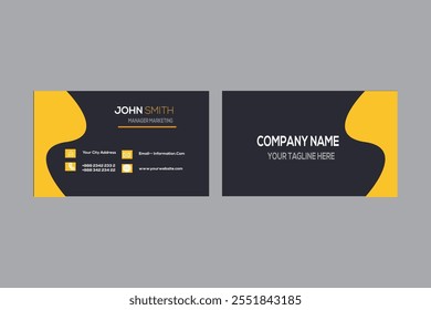 Double -sided modern business card and creative clean business card and template.