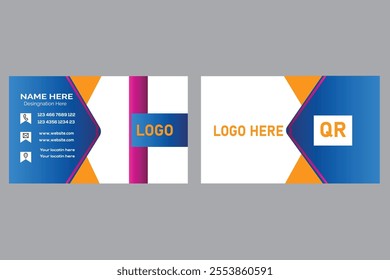 Double -sided modern business card and creative clean business card and template.