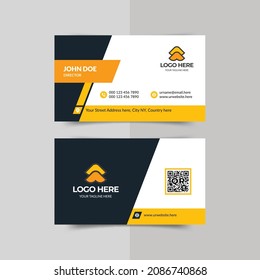 Double sided modern creative business card clean template vector design