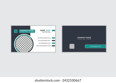 double sided modern Creative and Clean business card design for business and personal use Vector 
illustration design Print ready