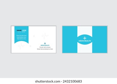 double sided modern Creative and Clean business card design for business and personal use Vector 
illustration design Print ready