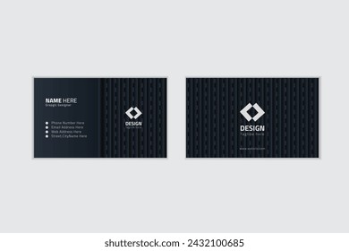 double sided modern Creative and Clean business card design for business and personal use Vector 
illustration design Print ready