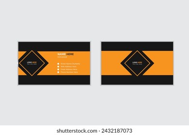 double sided modern Creative and Clean business card design for business and personal use Vector 
illustration design Print ready
