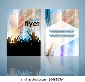 Double sided party crowd flyer template 