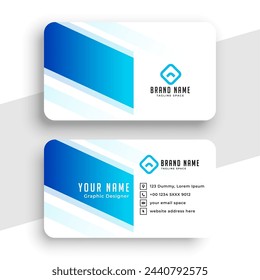 double sided professional business card background a ready to print design vector