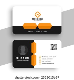 double sided professional business card layout a office stationery vector