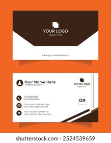 Double sided professional business card layout a office stationery