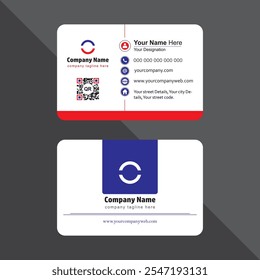 Double sided Simple creative business card design template.