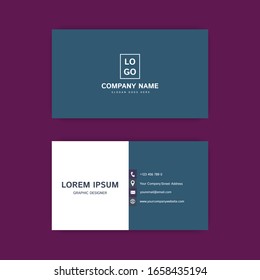 Double sided vector business card template. modern and creative geometric business card design. easy editable in EPS 10 format.