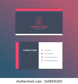 Double sided vector business card template. modern and creative geometric business card design. easy editable in EPS 10 format.