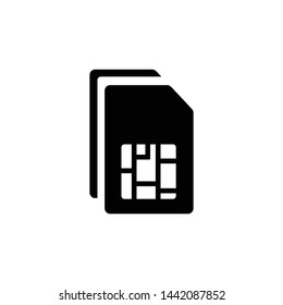 Double sim card icon symbol vector illustration