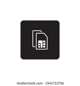 Double sim card icon symbol vector
