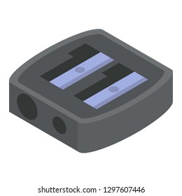 Double size sharpener icon. Isometric of double size sharpener vector icon for web design isolated on white background