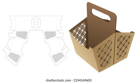 Konfektionsverpackung mit doppeltem Snack mit gestreifter Schnittvorlage und 3D-Muster