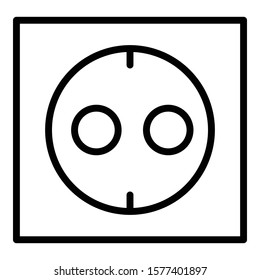 
Double socket  Isolated Vector Icon fully editable 
