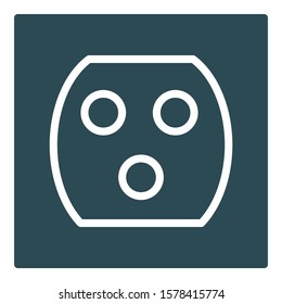 
Double socket  Isolated Vector Icon fully editable
