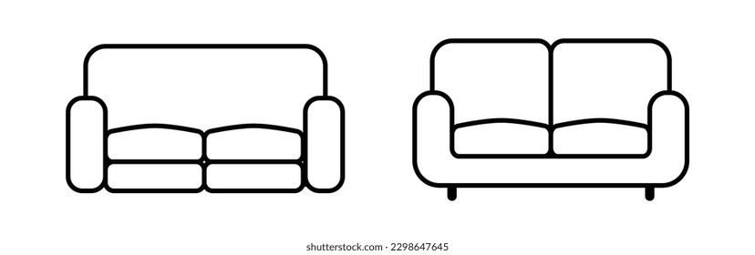 double sofa chair icon couch icon