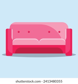 Double sofa icon. Subtable to place on furniture, interior, etc.