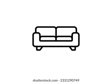 double sofa icon vector. furnitue , sofa.