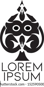Double Spade Decal Icon Motif