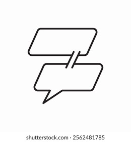 double speech bubble icon sign vector