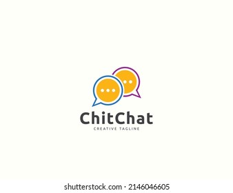 Double speech bubble logo design