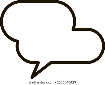 Double speech bubbles illustrating ongoing dialogue, fostering communication and exchanging ideas in a visually appealing and effective manner, perfect for various contexts