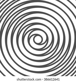 Double Spiral Background. Whirlpool. Optical Illusion. Vector.