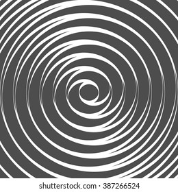 Double Spiral Background. Whirlpool. Optical Illusion. Vector.