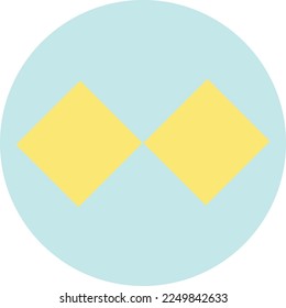 Double squares in circle illustration