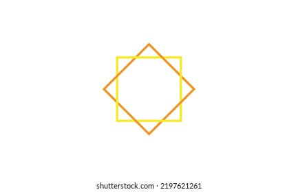 Double squares symbol sign elegant vector icon logo
