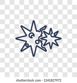 Double Star icon. Trendy linear Double Star logo concept on transparent background from ASTRONOMY collection