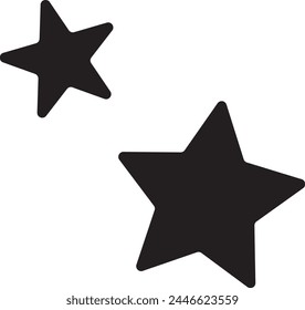 double star icon vector on white background