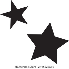 double star icon vector on white background
