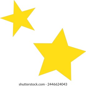 double star icon vector on white background