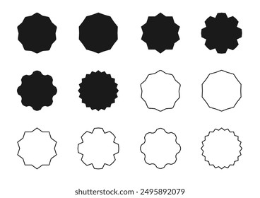 Conjunto de Formas de doble estrella, se ha transformado en varias Formas