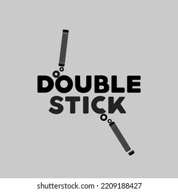 diseño de doble stick e ilustración de texto